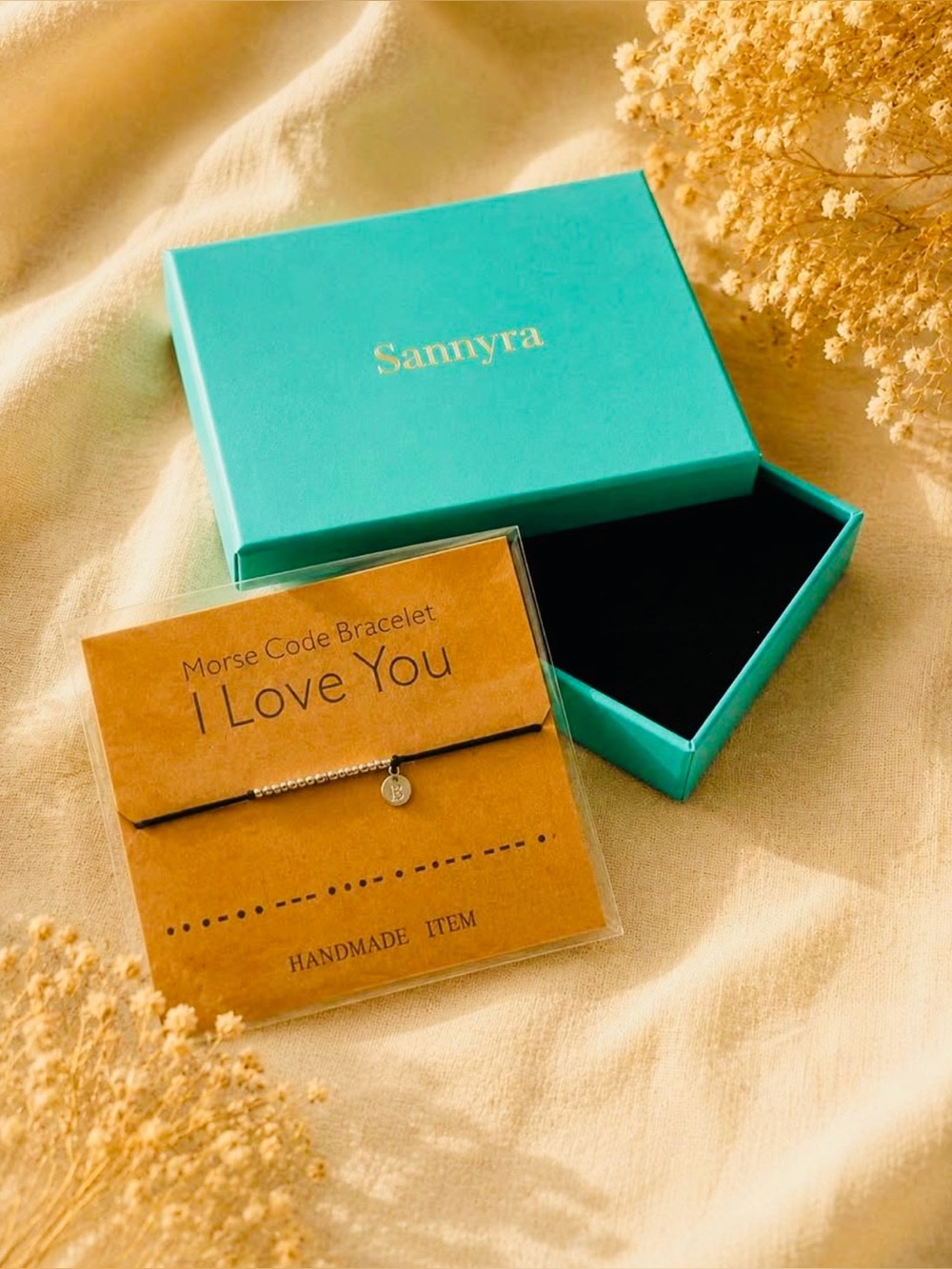 Handmade Morse Code “I Love You” Bracelet Gift Set | Adjustable | Gift Box